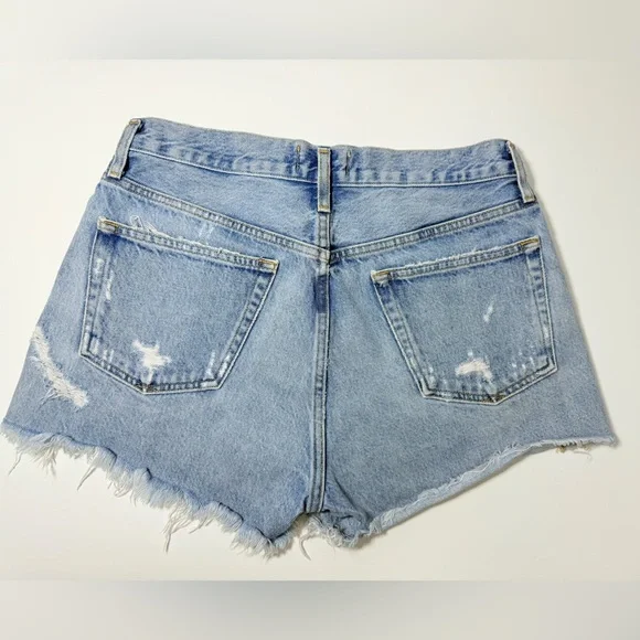 AGOLDE Parker Vintage Cut Off Denim Shorts Distressed Frayed Hem Size 27 - Picture 5 of 5